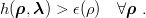 h(ρ,λ ) > ϵ(ρ) ∀ρ .